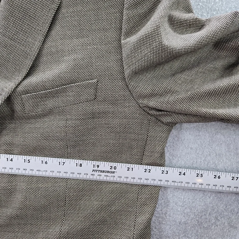 Hugo Boss Men‎ Blazer 46R Brown Polyester Wool Geometric The Jam Sharp Business
